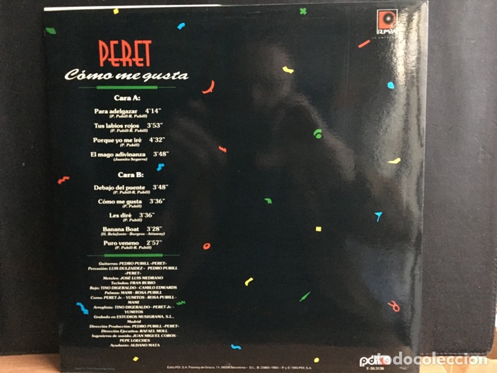 Discos de vinilo: Peret - C&oacute;mo Me Gusta (LP, Album) - Foto 2