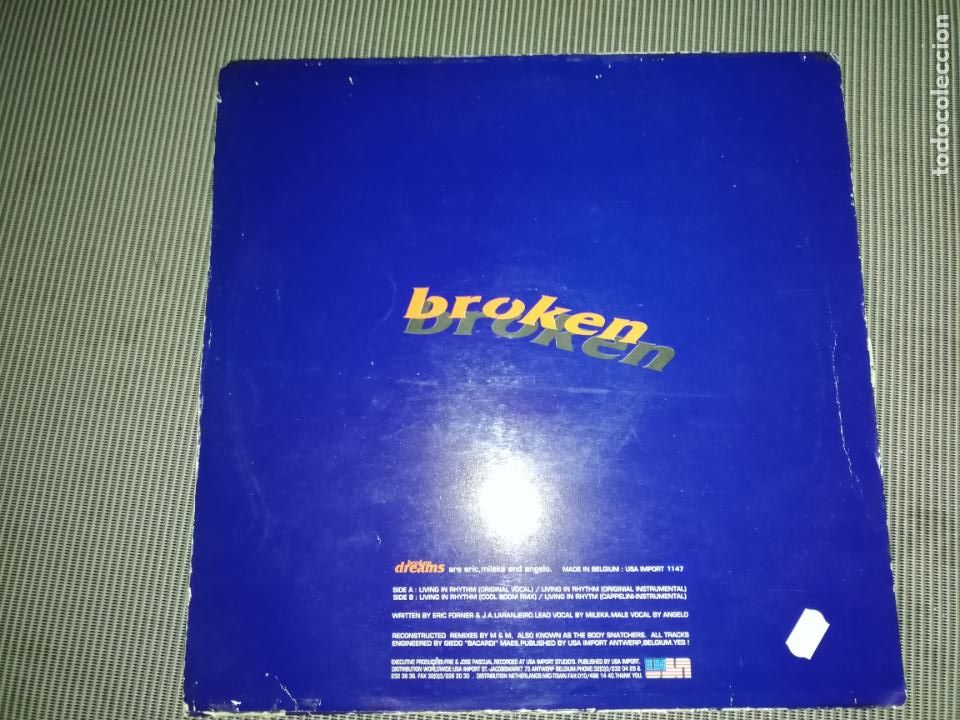 Discos de vinilo: Broken Dreams-living in rhythm. maxi - Foto 2