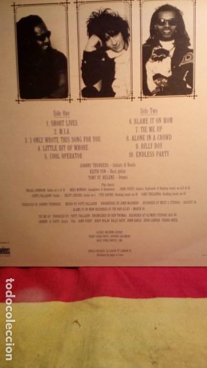 Discos de vinilo: JOHNNY THUNDERS - QUE SERA , SERA . - Foto 3