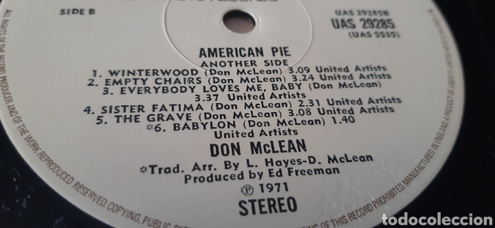 Discos de vinilo: Disco vinilo LP DON McLEAN - Foto 4