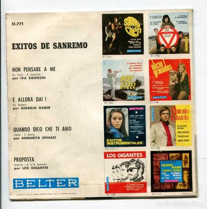 Discos de vinilo: Exitos de San Remo 1967. belter. ep - Foto 2