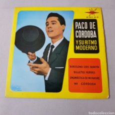 Discos de vinilo: PACO DE CORDOBA Y SU TITMO MODERNO - BARCELONA ERES BONITA - BILLETES VERDES - MARFER 1964