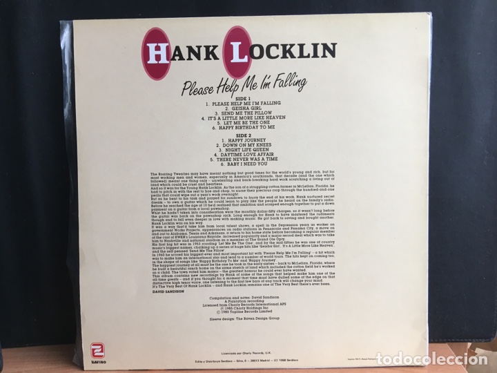 Discos de vinilo: Hank Locklin - Please Help Me Im Falling (LP, Album) - Foto 2