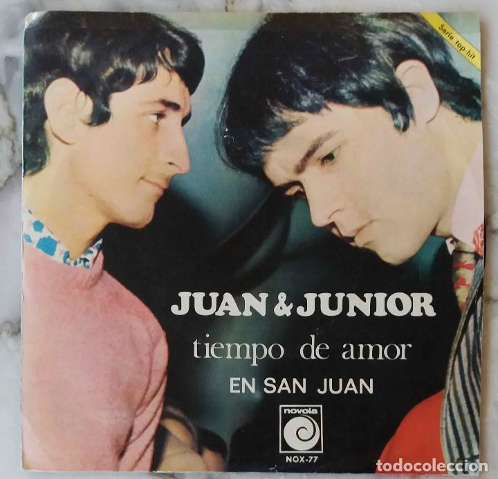 Discos de vinilo: JUAN & JUNIOR, TIEMPO DE AMOR. SINGLE - Foto 1