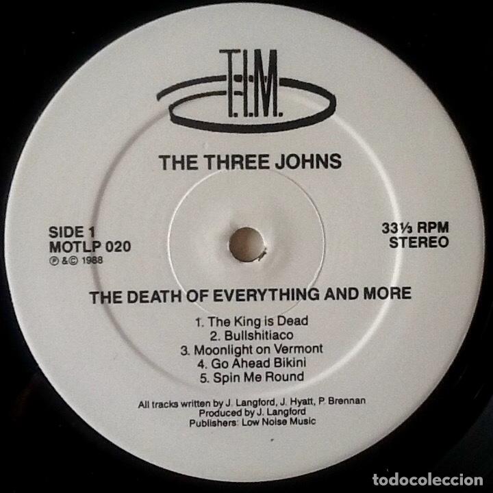 Discos de vinilo: THE THREE JOHNS : THE DEATH OF EVERYTHING [UK 1988] LP (THE MEKONS) - Foto 3 - 194111601