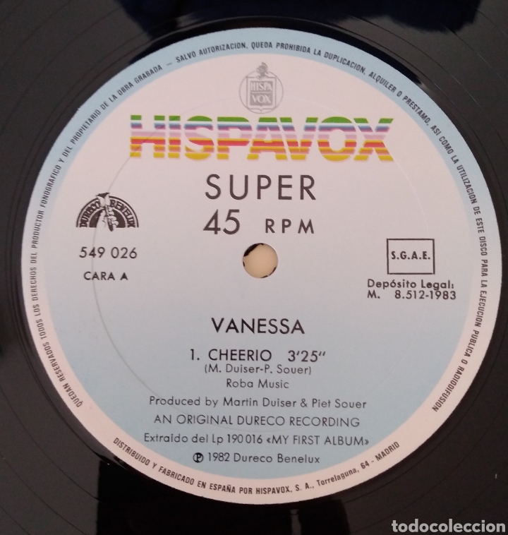 Discos de vinilo: Vanessa - Cheerio - Foto 3