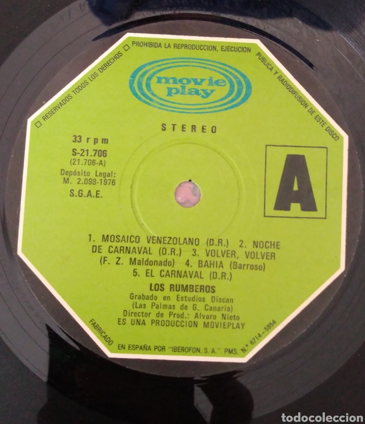 Discos de vinilo: Los rumberos - Carnaval de Tenerife - Foto 3