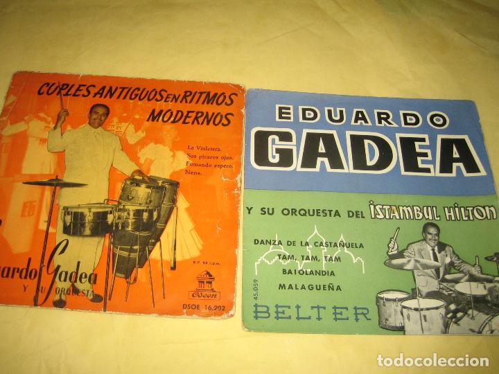 Discos de vinilo: EDUARDO GADEA - LOTE DE DOS SINGLES - Foto 1