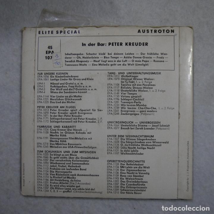 Discos de vinilo: PETER KREUDER - IN DER BAR - SINGLE - Foto 2