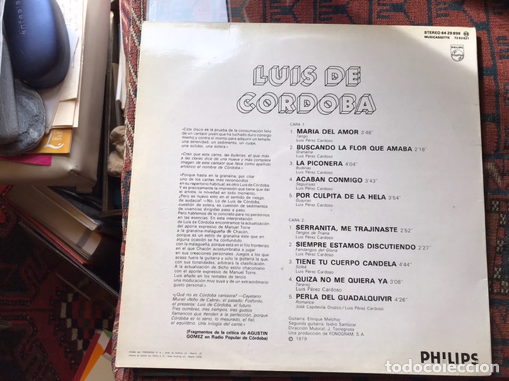 Discos de vinilo: Luis de C&oacute;rdoba. Mar&iacute;a del amor - Foto 2