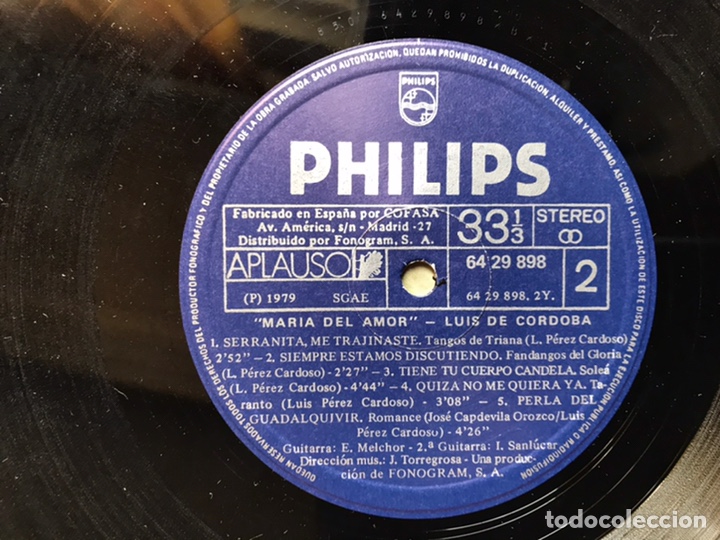 Discos de vinilo: Luis de C&oacute;rdoba. Mar&iacute;a del amor - Foto 7