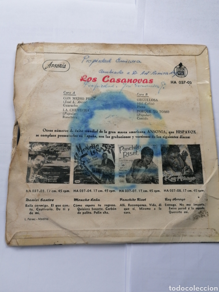Discos de vinilo: Los casanovas - Foto 2