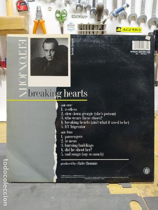 Discos de vinilo: ELTON YONG BREAKING HEARTS - Foto 2