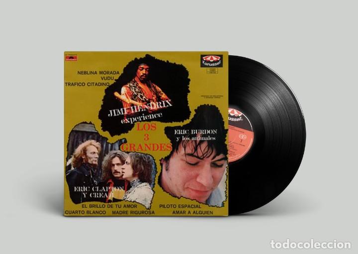 Discos de vinilo: Varios &lrm;&ndash; Los 3 Grandes Hendrix - Cream - Eric Burdon - Foto 1