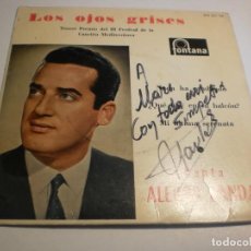 Discos de vinilo: SINGLE ALECO PANDAS. LOS OJOS GRISES. NADA HA CAMBIADO.. FONTANA 1961 SPAIN (BUEN ESTADO DEDICATORIA