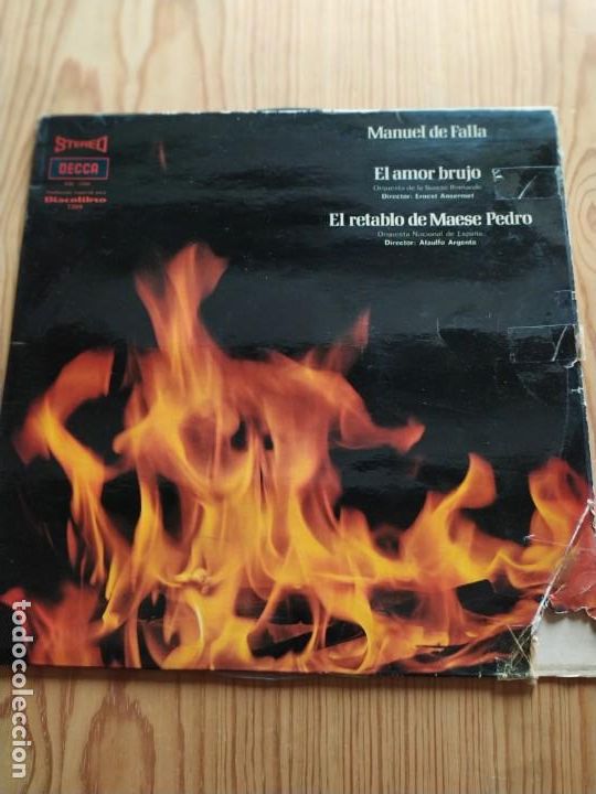 Discos de vinilo: MANUEL DE FALLA. EL AMOR BRUJO, EL RETABLO DE MAESE PEDRO - Foto 1