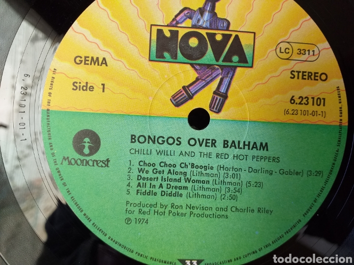 Discos de vinilo: CHILLI WILLI RED HOT PEPPERS BONGOS OVER BALHAM - Foto 2