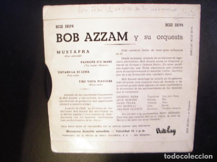 Discos de vinilo: BOB AZZAM Y SU ORQUESTA- MUSTAPHA. EP. - Foto 2
