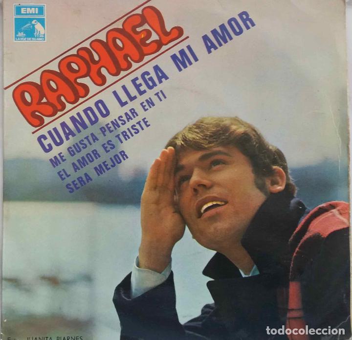 Discos de vinilo: APHAEL, CUANDO LLEGA MI AMOR. EP ESPA&Ntilde;A - Foto 1