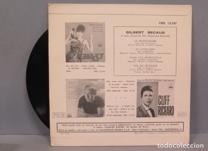 Discos de vinilo: EP. GILBERT B&Eacute;CAUD. ET MAINTENANT - Foto 2