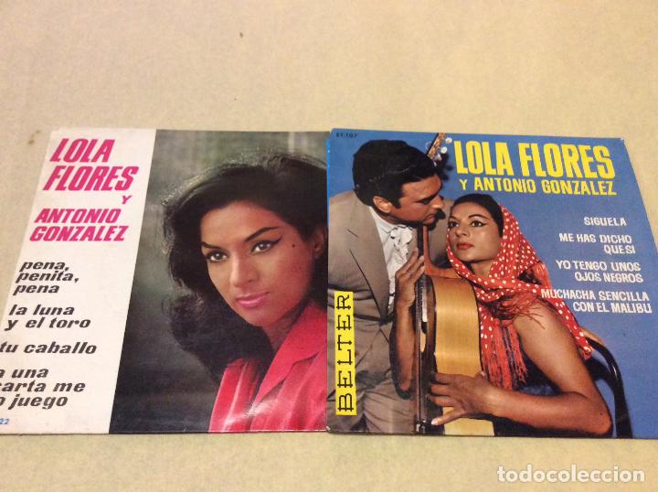 Discos de vinilo: LOLA FLORES - LOTE DE DOS EPS - Foto 1
