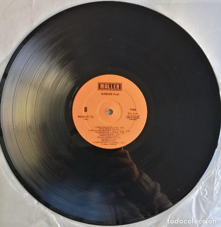 Discos de vinilo: Karlos. Live! Virtuoso Magic Violin, Maller API-76 - Foto 3