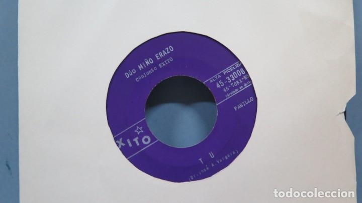 Discos de vinilo: SINGLE. TU. DUO MI&Ntilde;O ERAZO. CONJUNTO EXITO - Foto 2