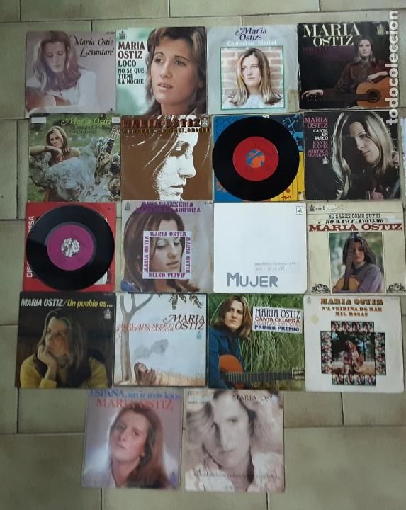 Discos de vinilo: LOTE DE 15 SINGLES Y 3 EPS DE MARIA OSTIZ - Foto 1