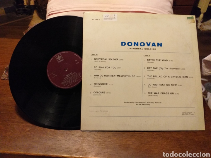 Discos de vinilo: DONOVAN UNIVERSAL SOLDIER ESPA&Ntilde;A 1971 - Foto 2