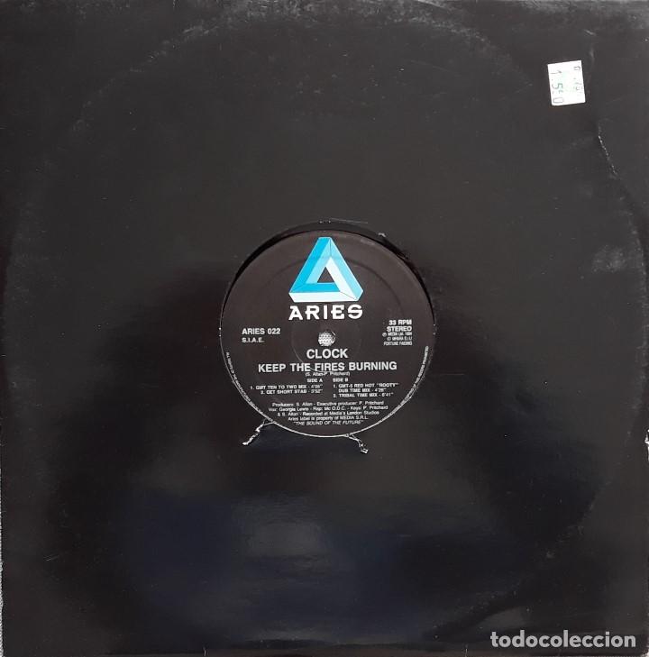 Discos de vinilo: CLOCK - KEEP THE FIRES BURNING - Foto 1