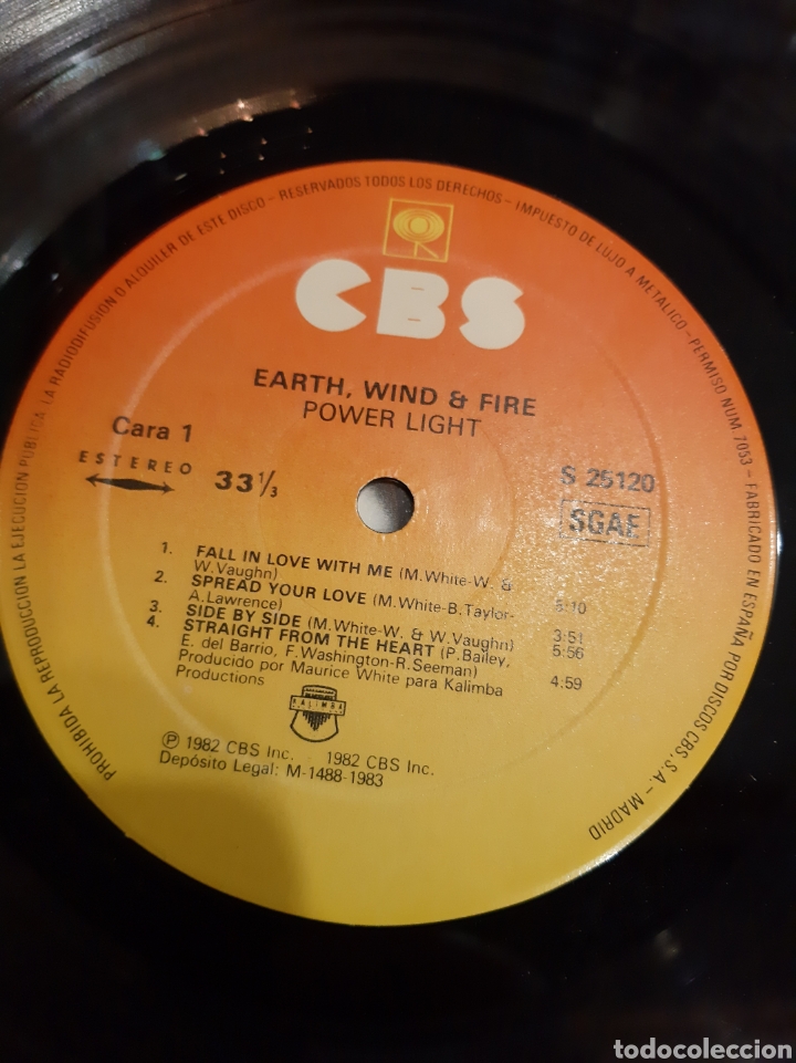 Discos de vinilo: Cbs 1982 Earth Wind Fire Oower Light - Foto 4