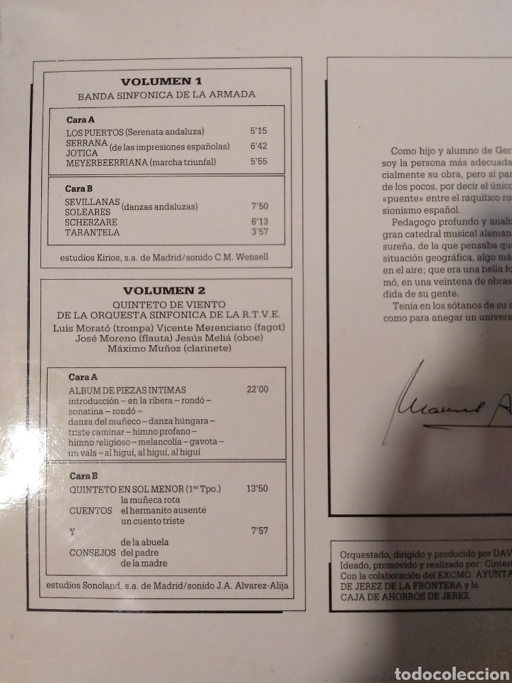 Discos de vinilo: Germ&aacute;n a. Beigbeder 2lp - Foto 3