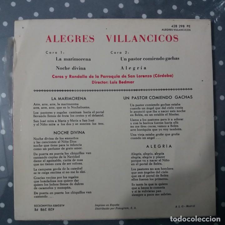 Discos de vinilo: ALEGRES VILLANCICOS - Foto 2