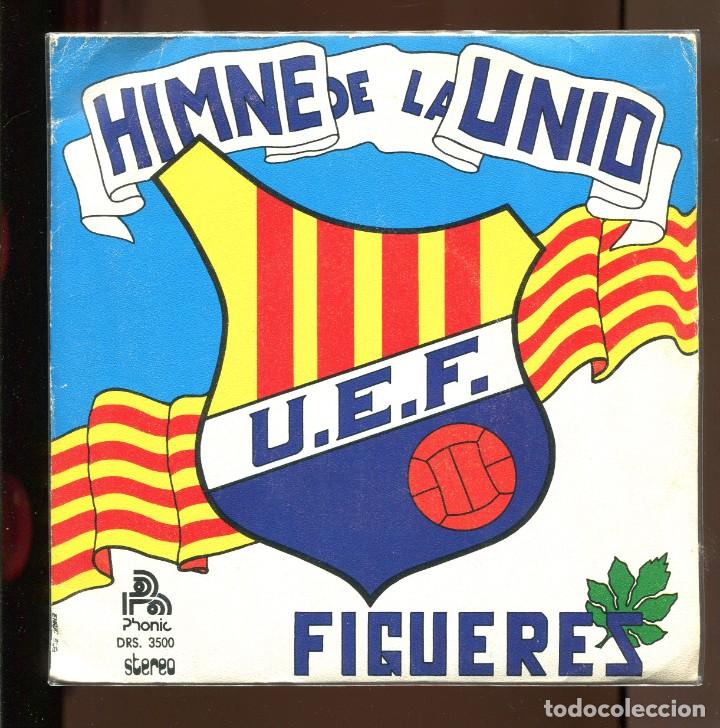 Vinyl-Schallplatten: Himne de la Uni&oacute; Figueres Futbol. versi&oacute; cantada i orquestral. sp 1978. dif&iacute;cil