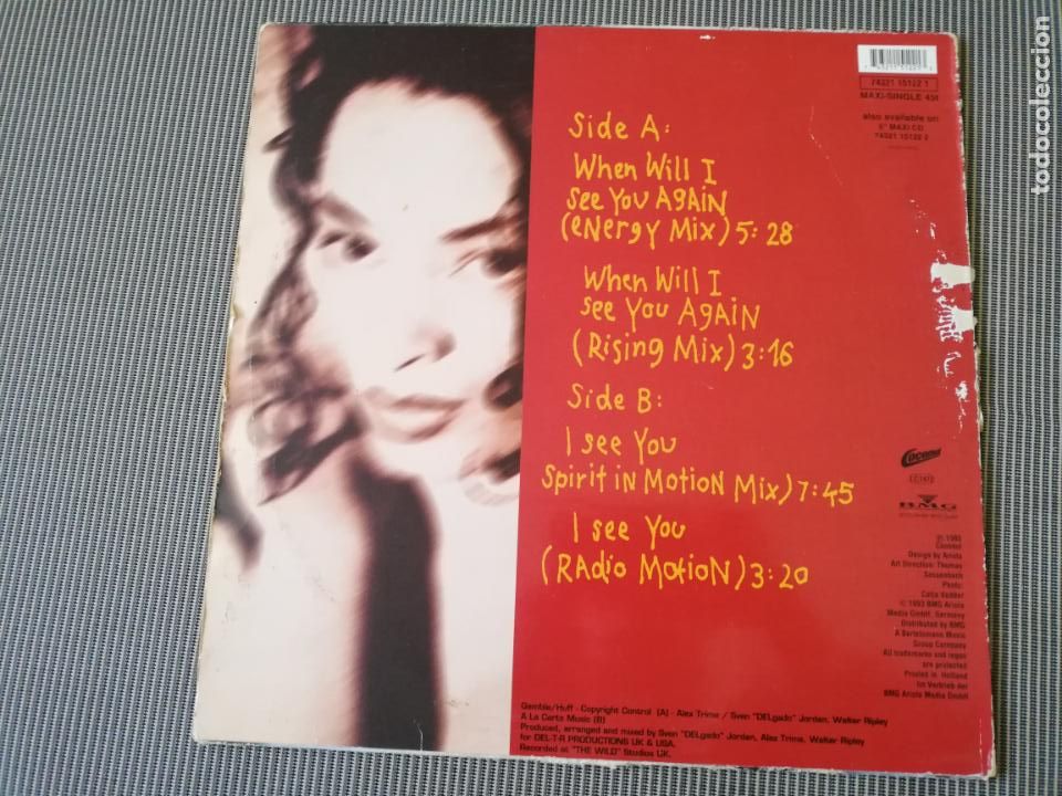 Discos de vinilo: Off beat featuring shandia-when will i see you again .maxi - Foto 2