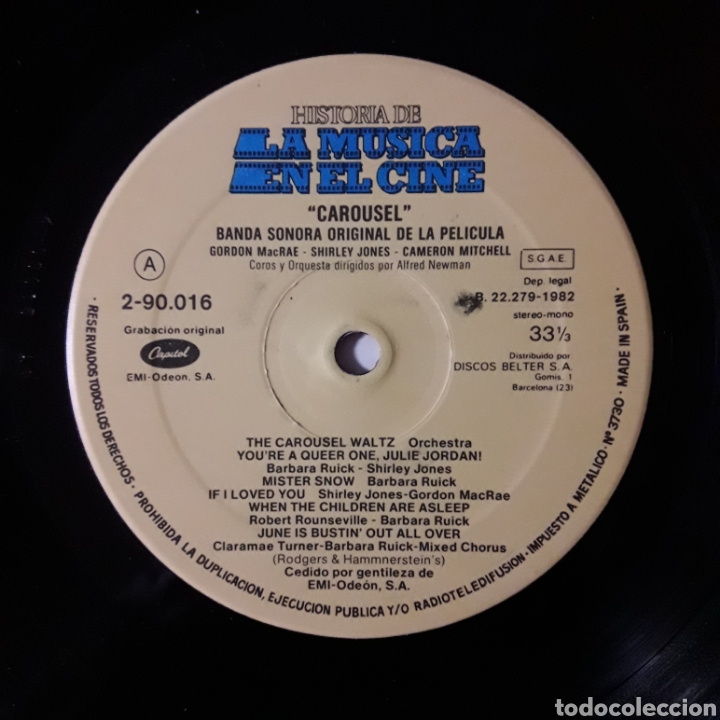 Discos de vinilo: CARRUSEL (CAROUSEL) RODGERS AND HAMMERSTEIN - Foto 3