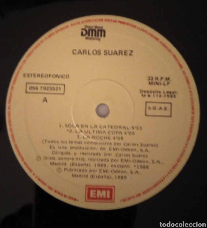 Discos de vinilo: Carlos Su&aacute;rez - Sola en la catedral - Foto 3