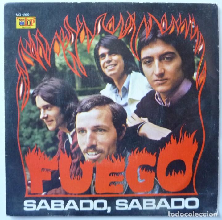 Discos de vinilo: FUEGO // SABADO SABADO // 1972 // SINGLE - Foto 1