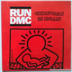 Discos de vinilo: RUN DMC. CHRISTMASIN HOLLIS/ PETER PIPER. LONDON-PROFILE, SPAIN 1986 SINGLE (PORTADA K. HARING)