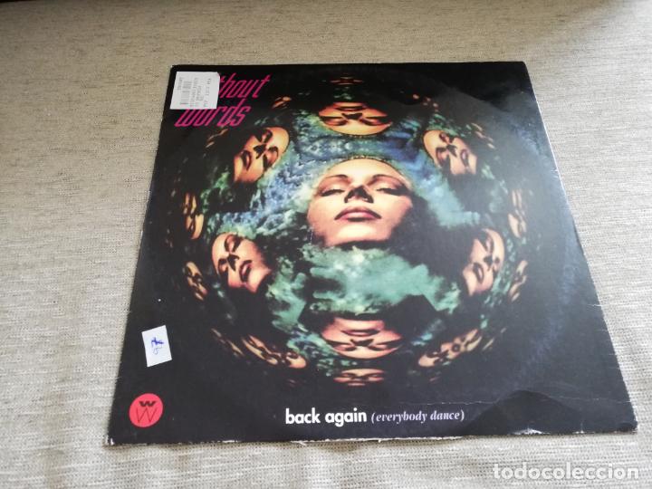 Discos de vinilo: Without words-back again (everybody dance). m&aacute;xi - Foto 1