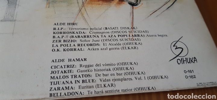 Discos de vinilo: Doble disco vinilo BAT,BI,HIRU...HAMAR!! - Foto 6