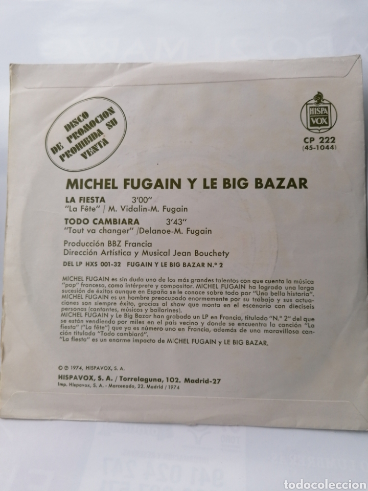 Discos de vinilo: Michel Fugain - Foto 2