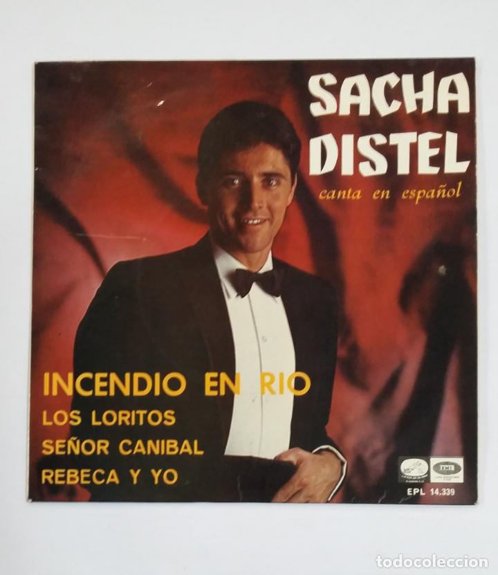 Discos de vinilo: Sacha Distel &lrm;&ndash; Incendio En Rio. SINGLE. TDKDS10 - Foto 1