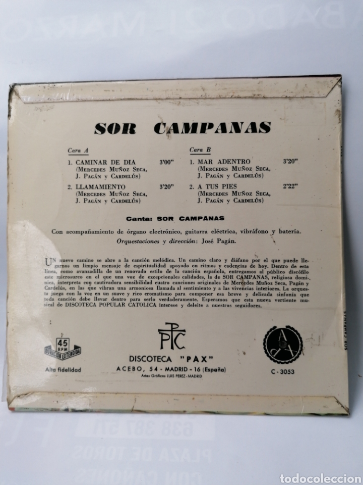 Discos de vinilo: Sor campanas - Foto 2