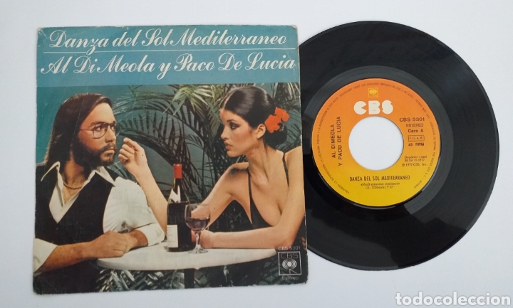 Discos de vinilo: Vinilo single Al Dimeola y Paco de Luc&iacute;a 1977 - Foto 1