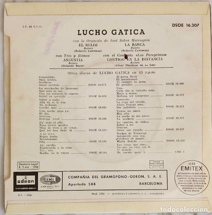Discos de vinilo: LUCHO GATICA. EL RELOJ. EP ESPA&Ntilde;A - Foto 2