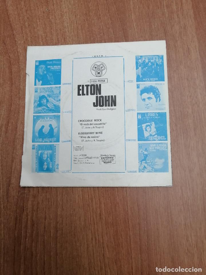 Discos de vinilo: DISCO ELTON JOHN - CROCODILE ROCK - Foto 2