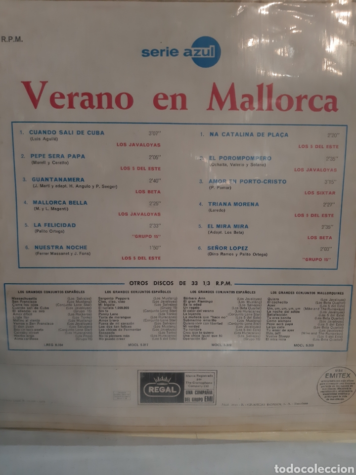 Discos de vinilo: Regal Lp Verano en Mallorca 1968 - Foto 2