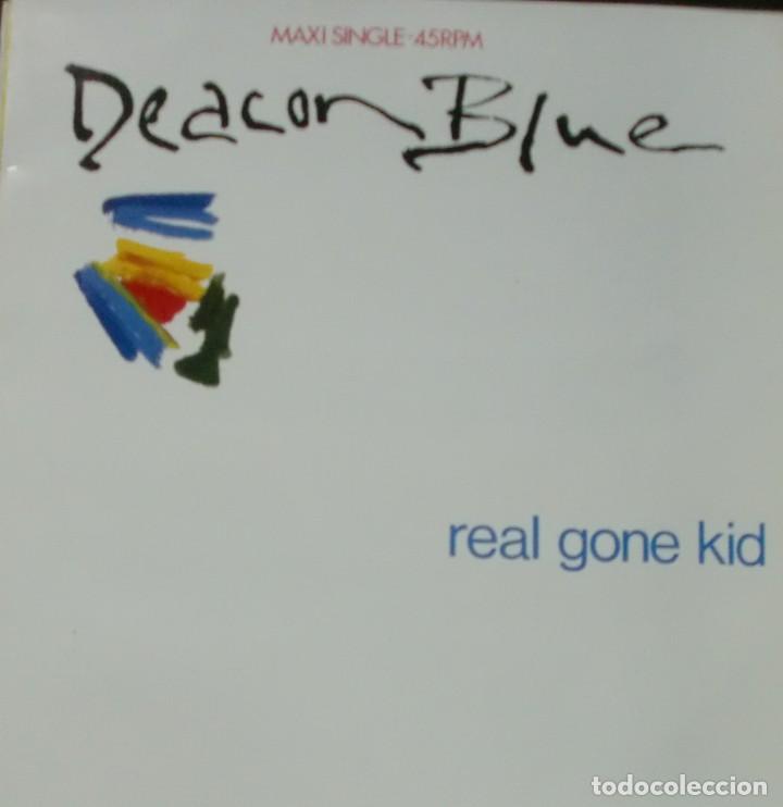 Discos de vinilo: DEACON BLUE - REAL GONE KID MAXI SINGLE SPAIN 1988 - Foto 1