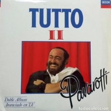 Discos de vinilo: LUCIANO PAVAROTTI, TUTTO PAVAROTTI II, DOBLE LP SPAIN 1991. Lote 252370045